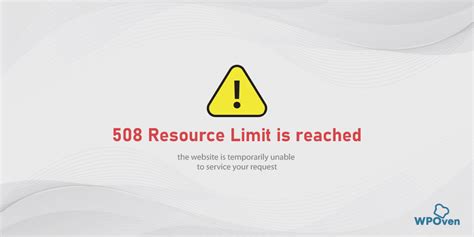 How to fix resource limit is reached