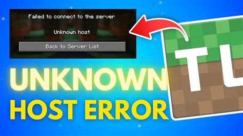 How to fix unknown host in Minecraft 
