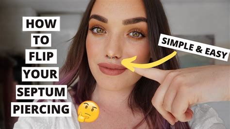 How to flip up your septum. In todays video we will show you how to hide your septum piercings. This quick and easy trick will help you get by at work, school and your parents.💎 Exclus... 