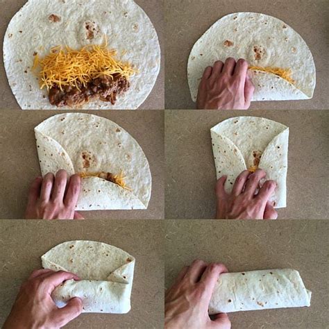 How to fold a burrito. In a hot skillet, heat each side of your tortilla for 20 to 30 seconds. Alternately, wrap four or five tortillas together in a length of damp paper towel and … 