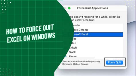 How to force quit excel in windows