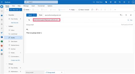 How to form group in outlook