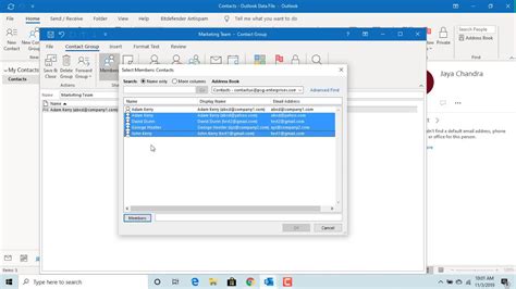 How to form groups in contacts