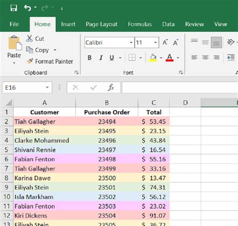 How to format color in excel