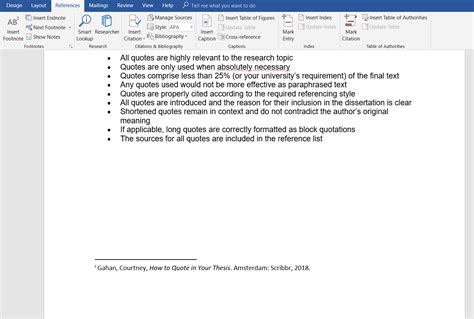 How to format footnotes in word