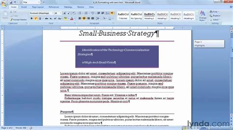How to format in microsoft word