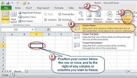 How to freeze columns in excel