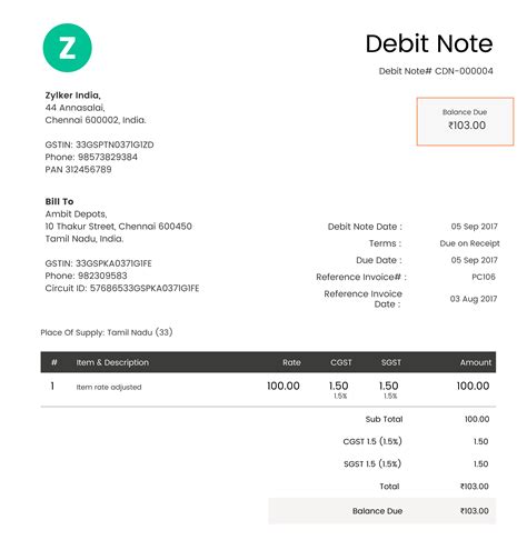 How to generate a Debit note. - Leceipt