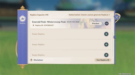 How to generate and use Genshin Impact Teapot realm Replica ID