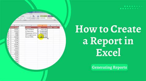 How to generate data in excel