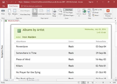 How to generate report in ms access