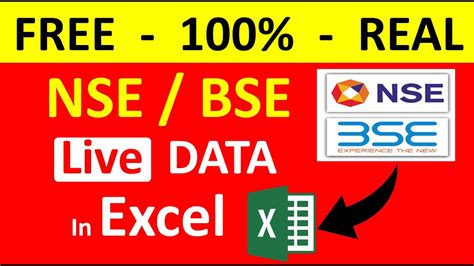 How to get BSE and NSE live stock prices in Excel - Quora