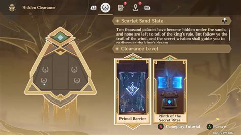 How to get Clearance and Scarlet Sand Slate in Genshin Impact Golden Slumber quest 