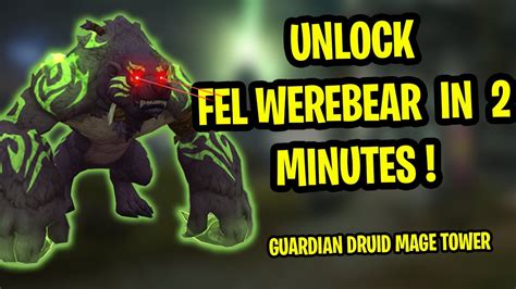 How to get Fel Werebear Druid Form WoW YouTube