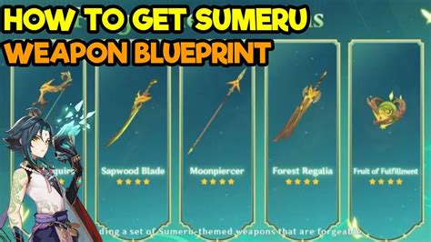 How to get Sumeru weapon blueprints in Genshin Impact