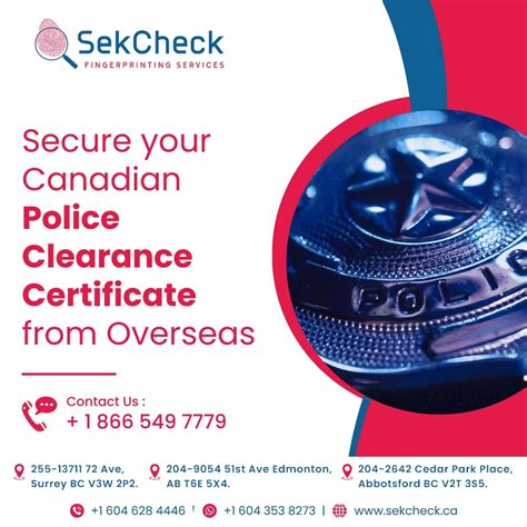 How to get a canadian police check from overseas.  Secure processing for ...