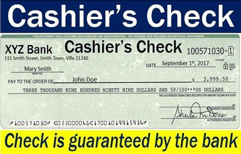 Feb 6, 2024 · A cashier’s check, on the other hand, is written and signed by the bank, and it is paid directly from the bank’s funds rather than your own. You debit the amount of the transaction to the bank ... . 