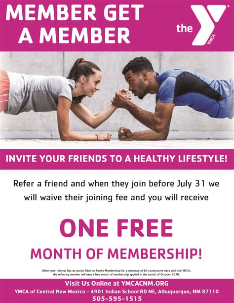 How to get a free ymca membership. YMCA Day Fees include full facility access with exception of the Outdoor Pools and Child Watch. *Photo ID is required to purchase a day fee. Membership Payment Options. 1. Monthly bank draft from a checking or savings account (automatic payment must come out of the account once before the membership can be canceled). 2. 