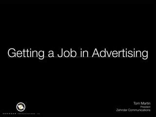How to get a job in advertising