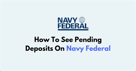 How to get a pending deposit released navy federal. Navy Federal online banking provides total account management online, 24 hours a day. View activity on all your accounts, from savings and checking to credit cards and loans. View up to 36 months of statements, even when you opt to turn of paper statements entirely. 