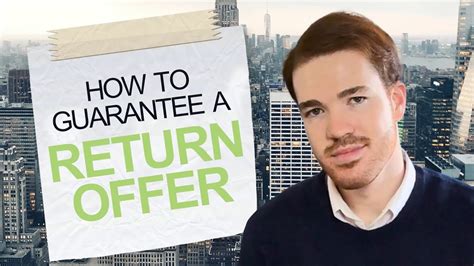 How to get a return offer at the end of your internship! (Tips for