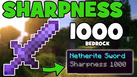 How To Get A Sharpness 1000 Sword! please sub to me it really helps :) The Command /give @p diamond_sword {Unbreakable:1,Enchantments: [ {id:sharpness,lvl:1000}]} You can edit the command.... 
