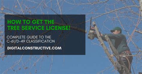 How to get a tree cutting license.  A D-49 licensed tree service contractor...