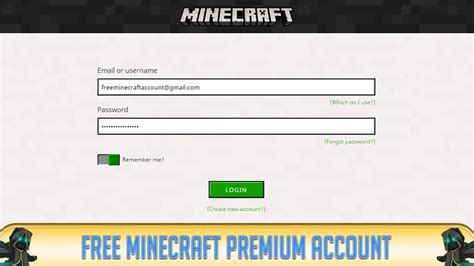 How to get account minecraft free