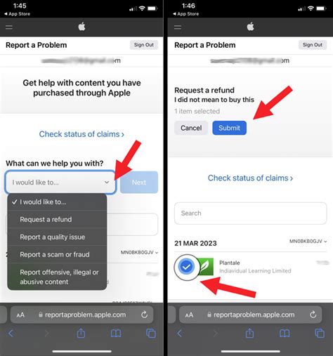 How to get an app store refund. Sign in with your Apple ID, click "Apps" and click "Report a Problem" next to the app or other purchase you want a refund for. Choose the reason you want a refund … 
