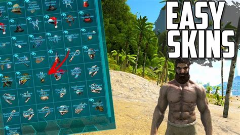 How to get ark skins. When you spawn into the game you get all your skins/costumes on your body. Which can get really annoying really fast. Espically when you have 20+ costumes. Is there a way to hide your skins/costumes? As of rite now every time I spawn I litterly have to select drop all so I don't have an inventory half full of skins/costumes. 