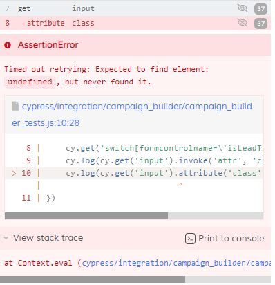 How to get attribute value in cypress. Here the get method finds a key ...
