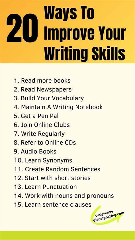 How to get better at writing. Writing skills are the tools and techniques that help you become a better communicator and writer. Good writing skills are important in all facets of life and allow you to communicate clearly with co-workers, customers, and friends. Writing skills improve grammar, spelling, punctuation, language, and writing style. 