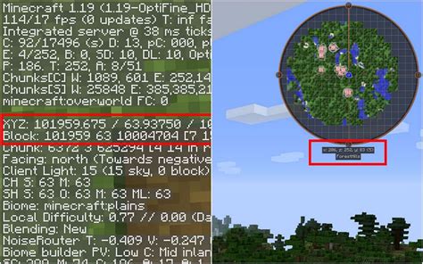 How to get coordinates in minecraft java