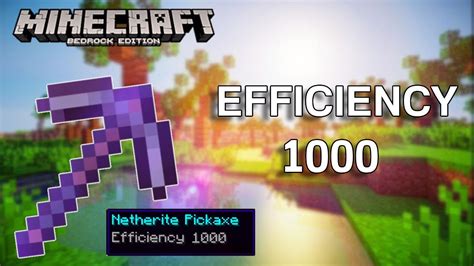How to get efficiency 1000 in minecraft pocket edition.  This action pauses...