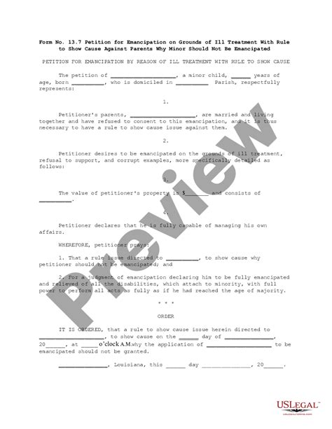 How to get emancipated in louisiana