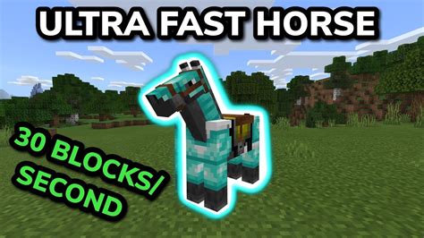 How to get fast horses in minecraft