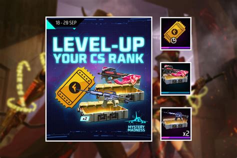 How to get free gun skins in Free Fire MAX from Level Up Your CS Rank