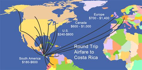 How to get from United States to Costa Rica by plane, bus or car