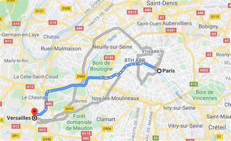 How to get from paris to versailles. To get to Versailles from any of the above stations take, the line 12 in the southern direction of Mairie d’Issy. Alight the Line 12 at Gare Montparnasse, a 20 minute journey from Montmartre. From here you continue your journey to Versailles with an overground train. The cost of the metro is 1.90€. 