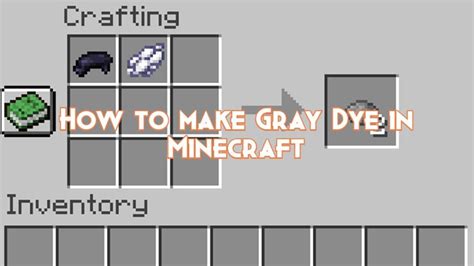 How to get gray dye in minecraft