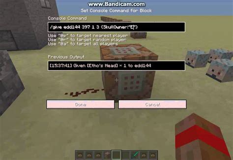 How to get heads in minecraft command