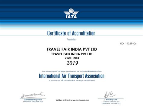 How to get iata certification in india
