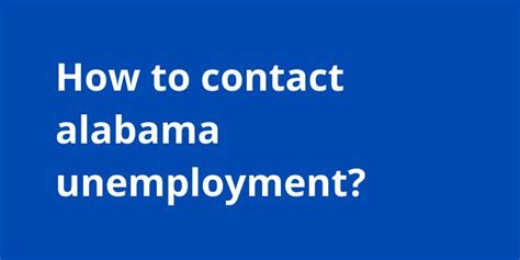 How to get in contact with unemployment