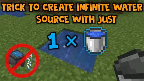 How to get infinite water in minecraft