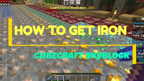 How to get iron in minecraft skyblock