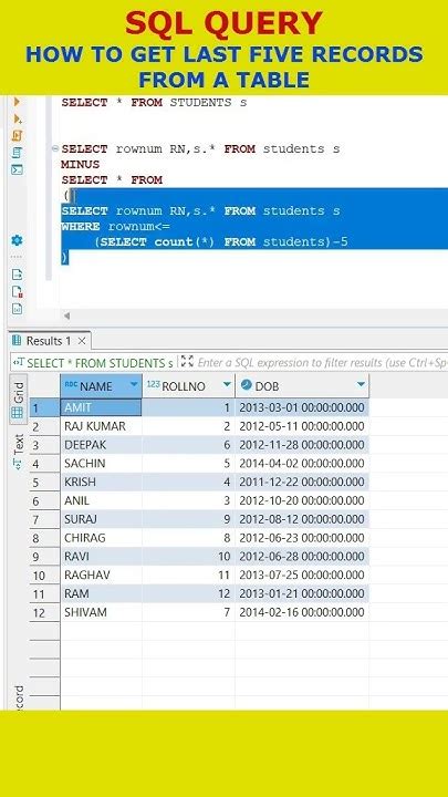 How to get last record in sql