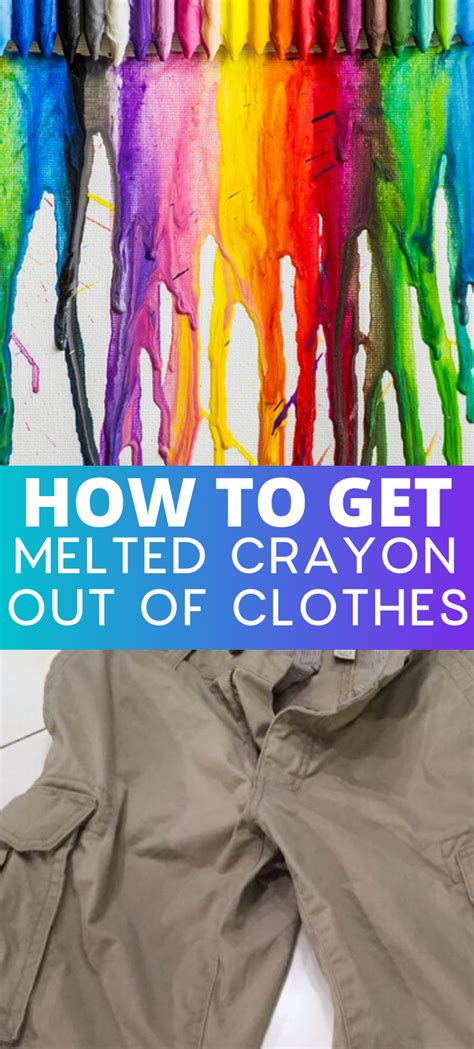 How to get melted crayon out of clothes. How to Get Crayon Out of Clothes In all my years of parenting (closing in on seven, which I realize still leaves me at Amateur Level), I have only had one 'crayon in the dryer' episode. It happened last weekend, and it was ugly. 