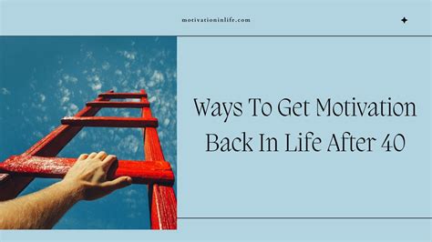 How to get motivation back in life