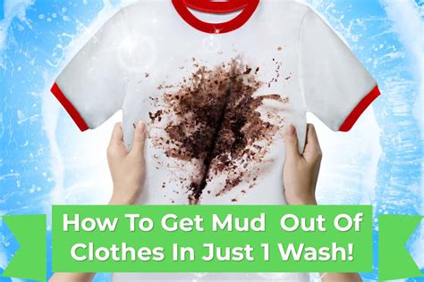 How to get mud out of clothes. If you have really stubborn clay stains you could try using the following steps: 1. Make a paste with washing power and ammonia. 2. Cover the stain with the paste. 3. Leave the paste to sit for ten to fifteen minutes. 4. Wash your clothes as normal. 
