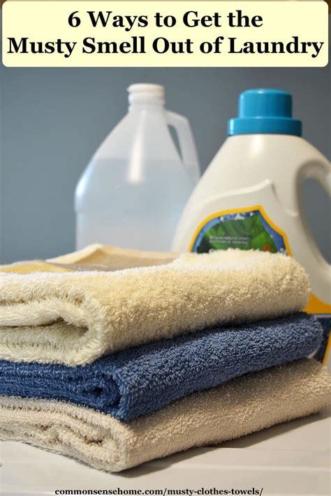 How to get musty smell out of towels. How to: You notice that when you jump out of the shower and start to dry off with a clean towel that you get that musty, dirty sock smell. You can freshen the towels and remove the odor with hydrogen peroxide. Add ¼ - ½ cup of hydrogen peroxide (depending on load size) to the washing machine along with your normal detergent. 